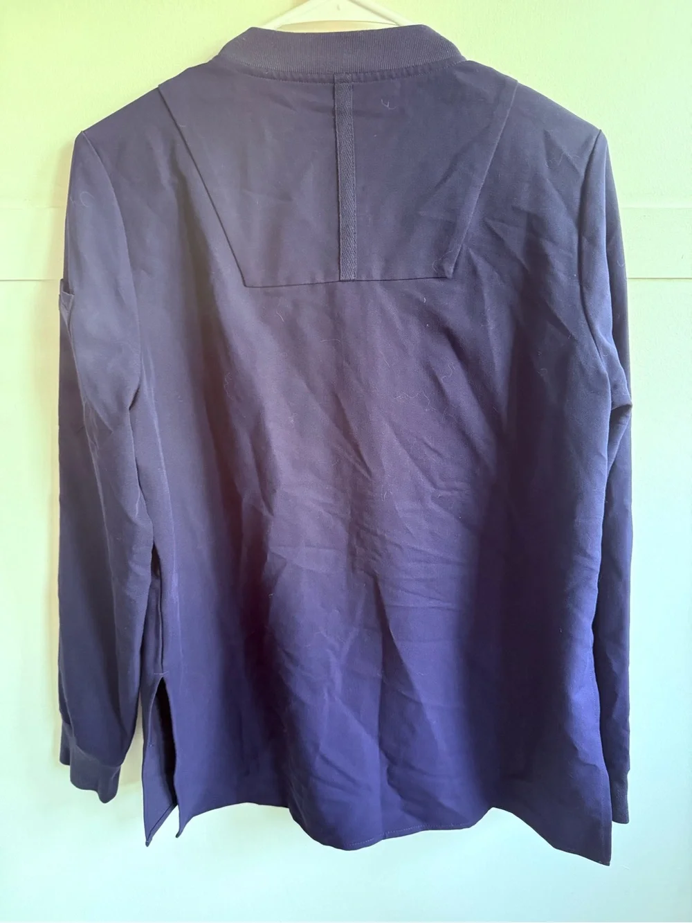 FIGS Women's Bellery Scrub Jacket Navy Blue Full Zip Bomber Medical Size Small
